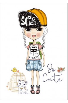 Τετράδιο σχολικό 17 x 25 καρφίτσα So Cute 40 φύλλων